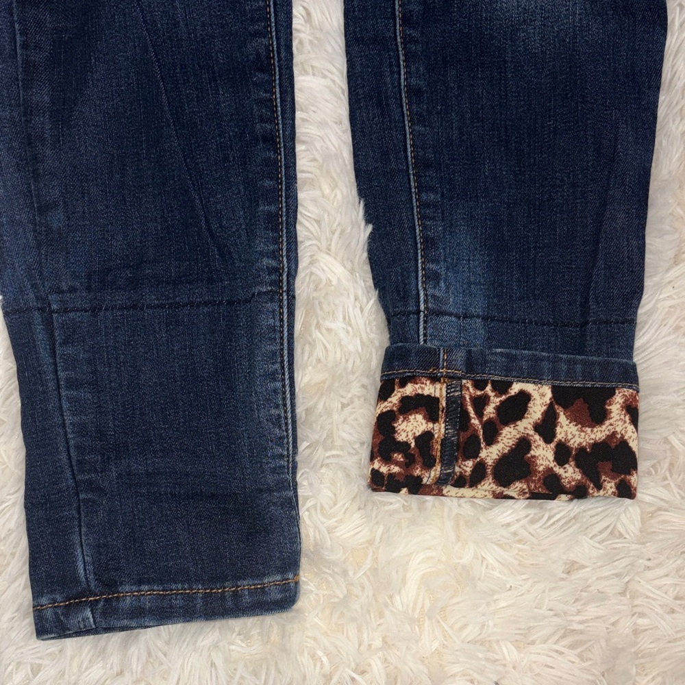 KanCan Stretch Distressed Jeans with Leopard Accents - Picture 6 of 6